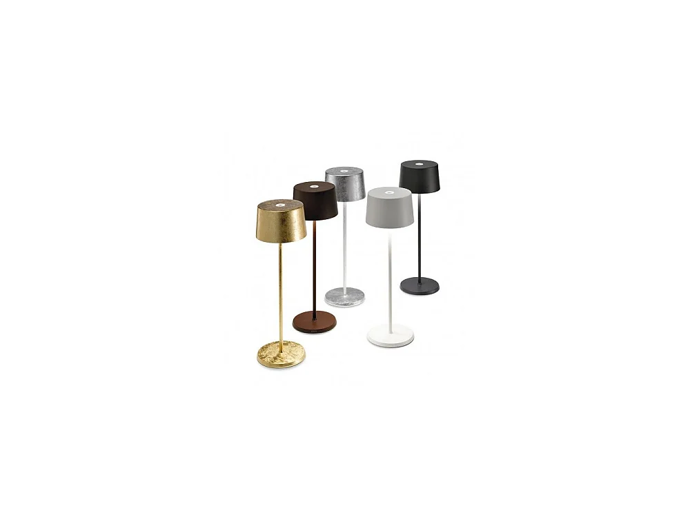 Lampe de table LED rechargeable et dimmable Olivia Pro Silver Leaf