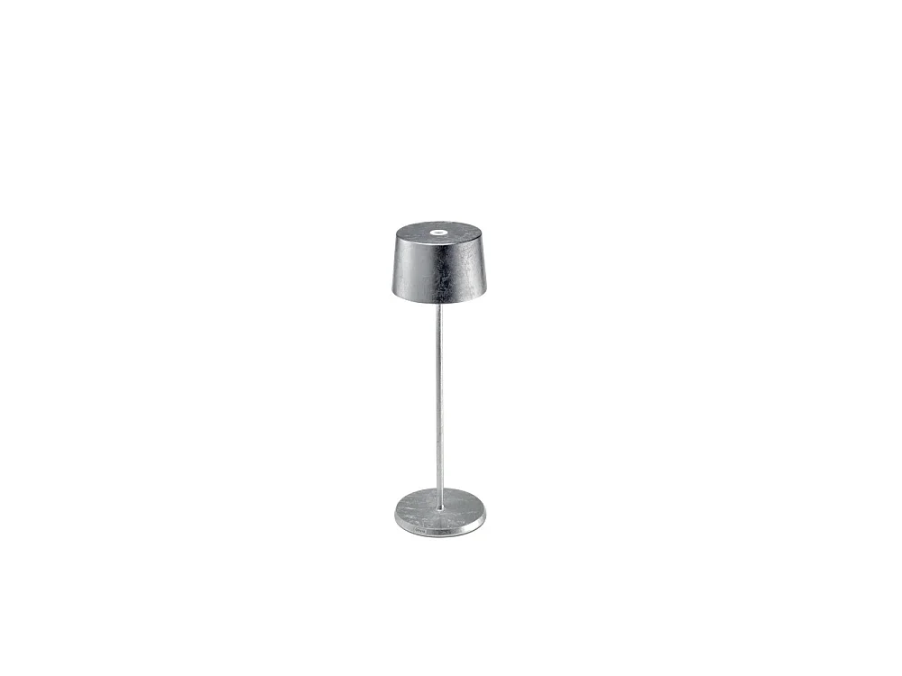 Lampe de table LED rechargeable et dimmable Olivia Pro Silver Leaf