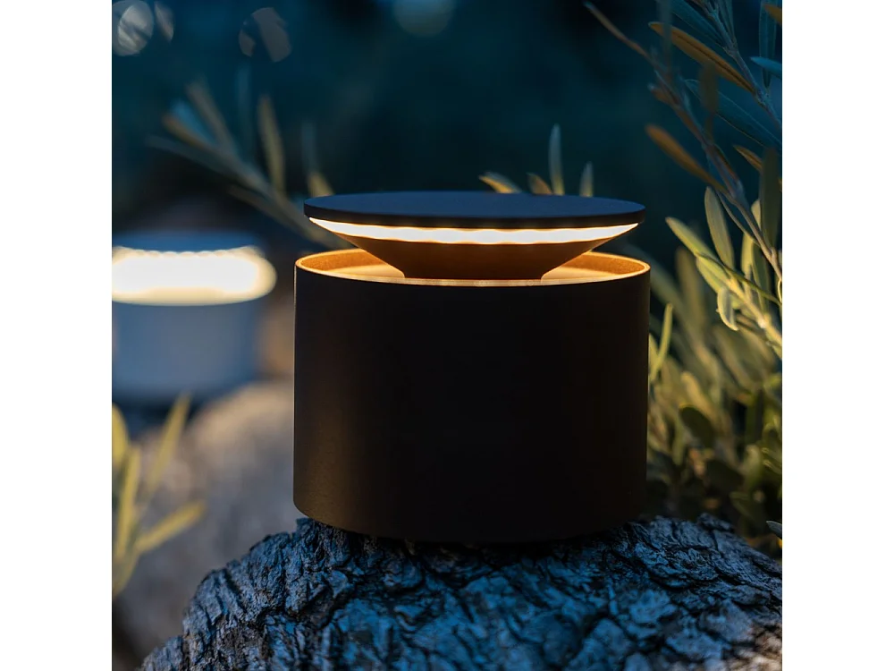 Lampe de table LED Push Up Corten portable et rechargeable