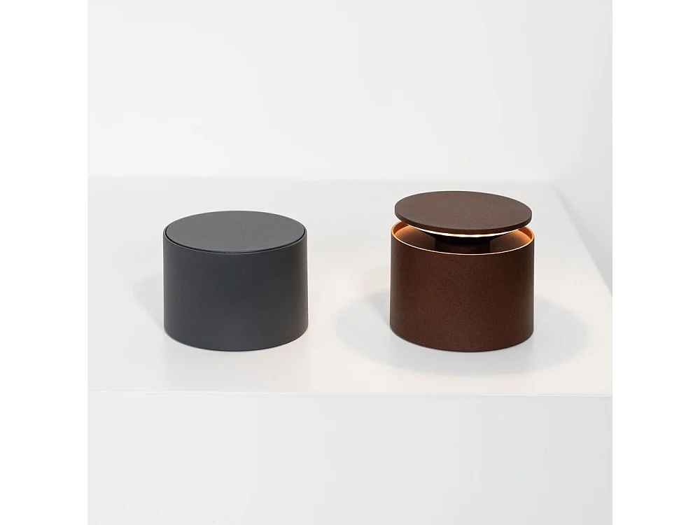 Lampe de table LED Push Up Corten portable et rechargeable