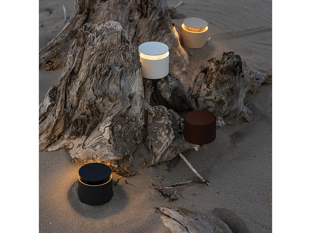 Lampe de table LED Push Up Corten portable et rechargeable
