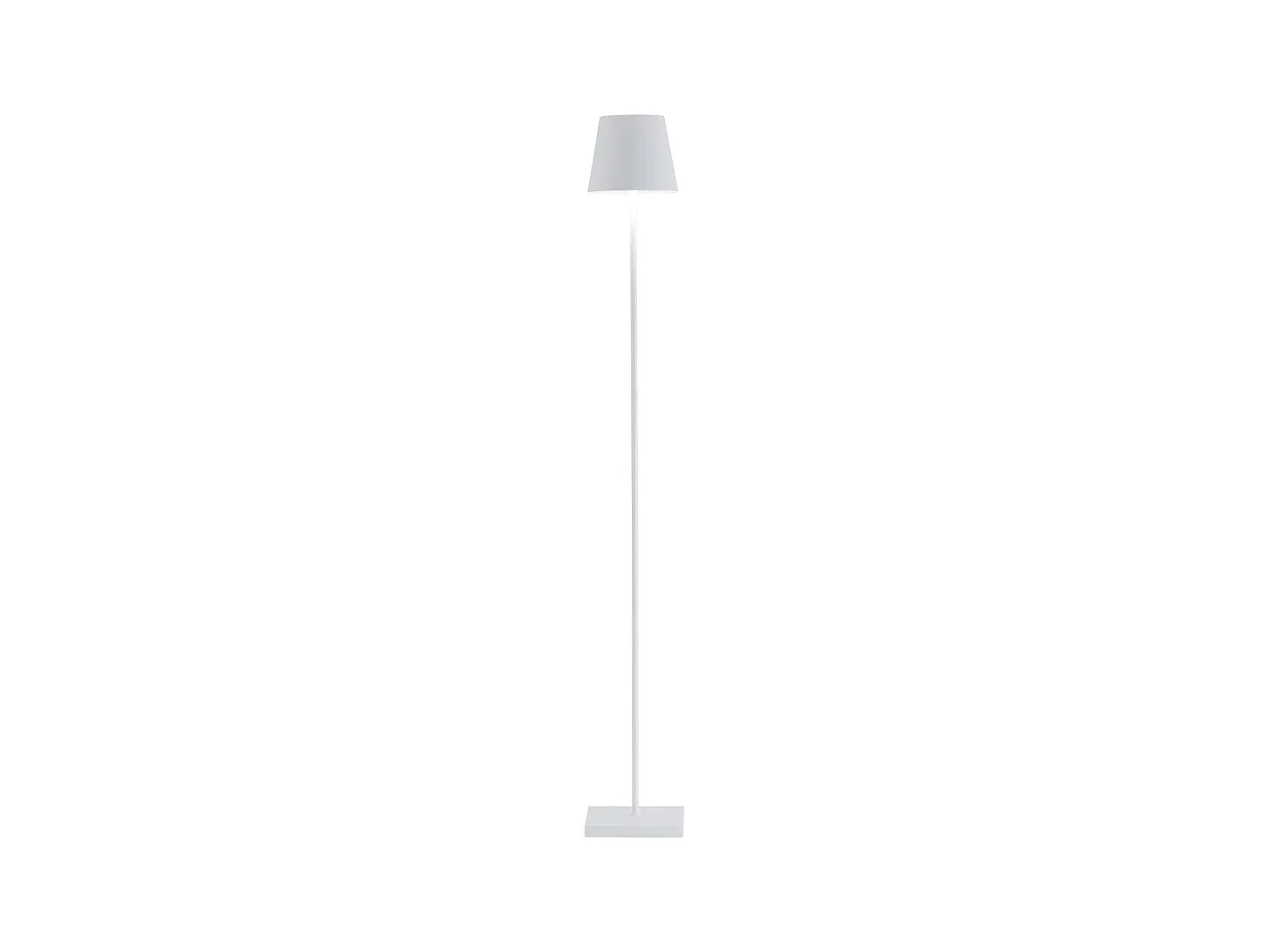 Zafferano -  Poldina Pro L Weiße wiederaufladbare und dimmbare LED-Lampe 122 cm mit Akku bis zu 12 Stunden