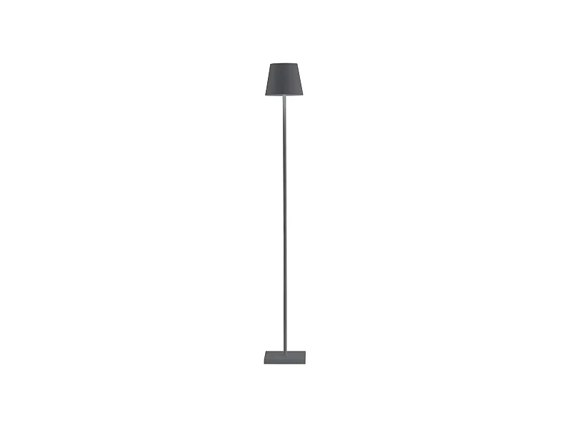 Zafferano -  Poldina Pro L Dunkelgraue LED-Lampe wiederaufladbar und dimmbar 122 cm mit Akku bis zu 12 Stunden