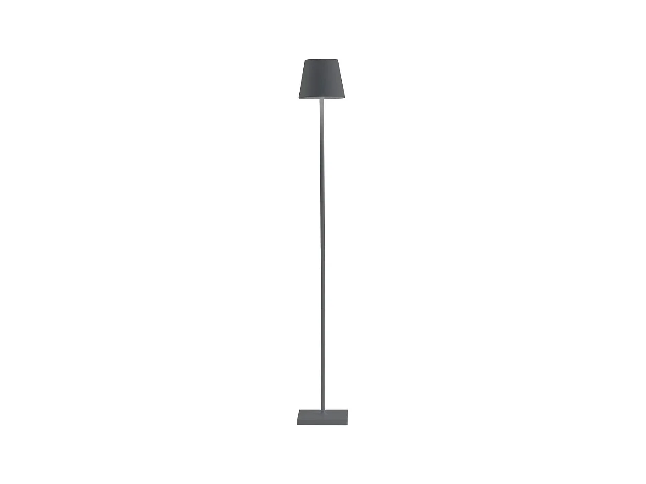Lampe LED Poldina Pro L Gris Foncé rechargeable et dimmable 122cm avec batterie jusqu'à 12 heures