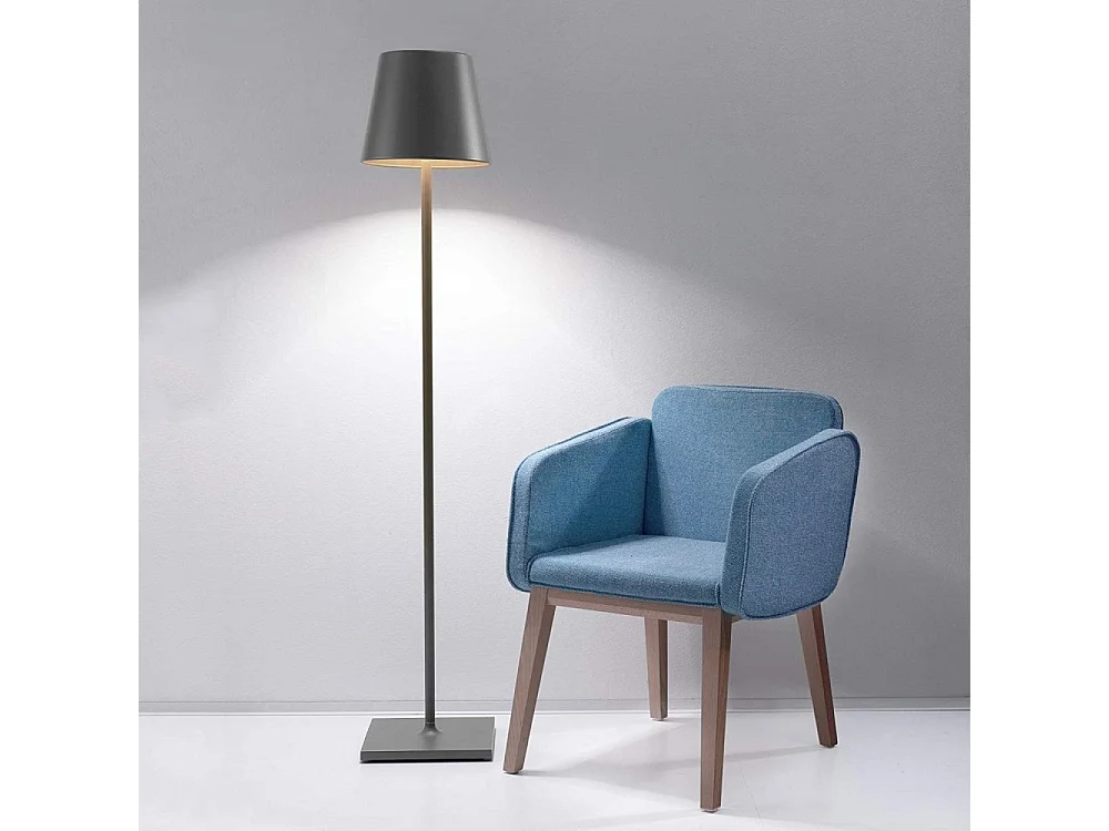 Poldina Pro XXL Donkergrijs LED-lamp oplaadbaar en dimbaar 150cm met batterij tot 12 uur