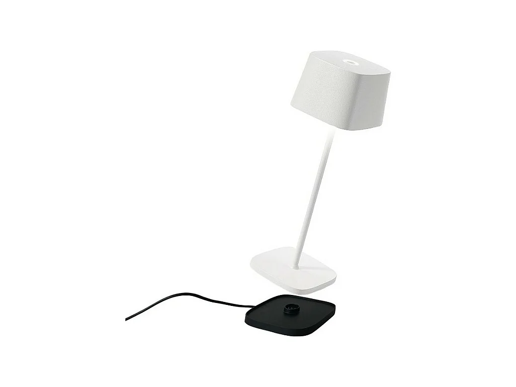 Lampe de table LED rechargeable et dimmable Ofelia Pro Blanc