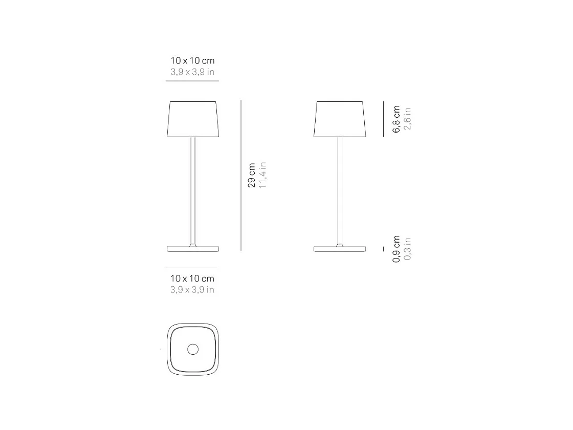 Lampada a led da tavolo Ofelia Pro Bianca ricaricabile e dimmerabile