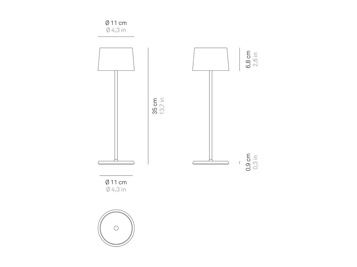 Olivia Pro Gold Leaf LED tafellamp, oplaadbaar en dimbaar