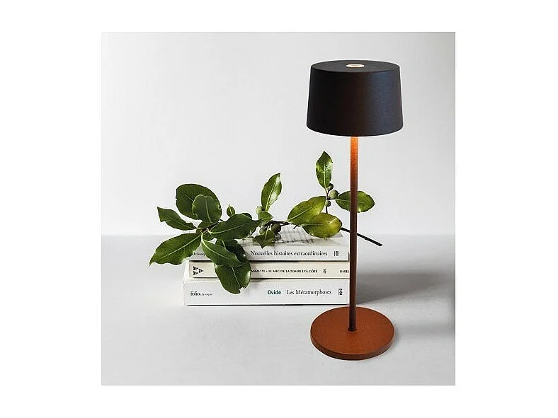 Olivia Pro Gold Leaf LED tafellamp, oplaadbaar en dimbaar