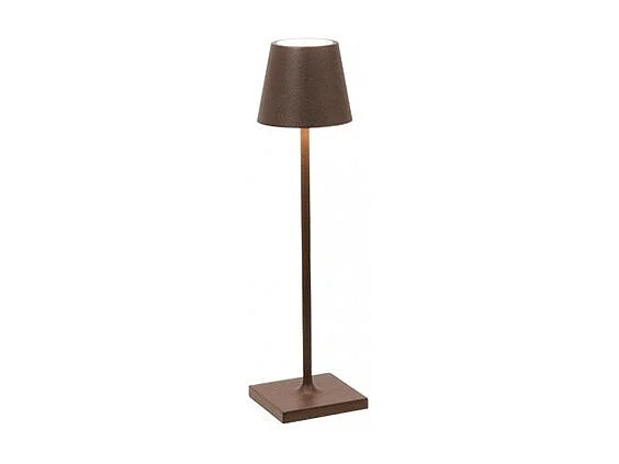 Poldina Pro Micro Corten LED-Tischleuchte, wiederaufladbar und dimmbar, mit einer Akkulaufzeit von bis zu 12 Stunden.