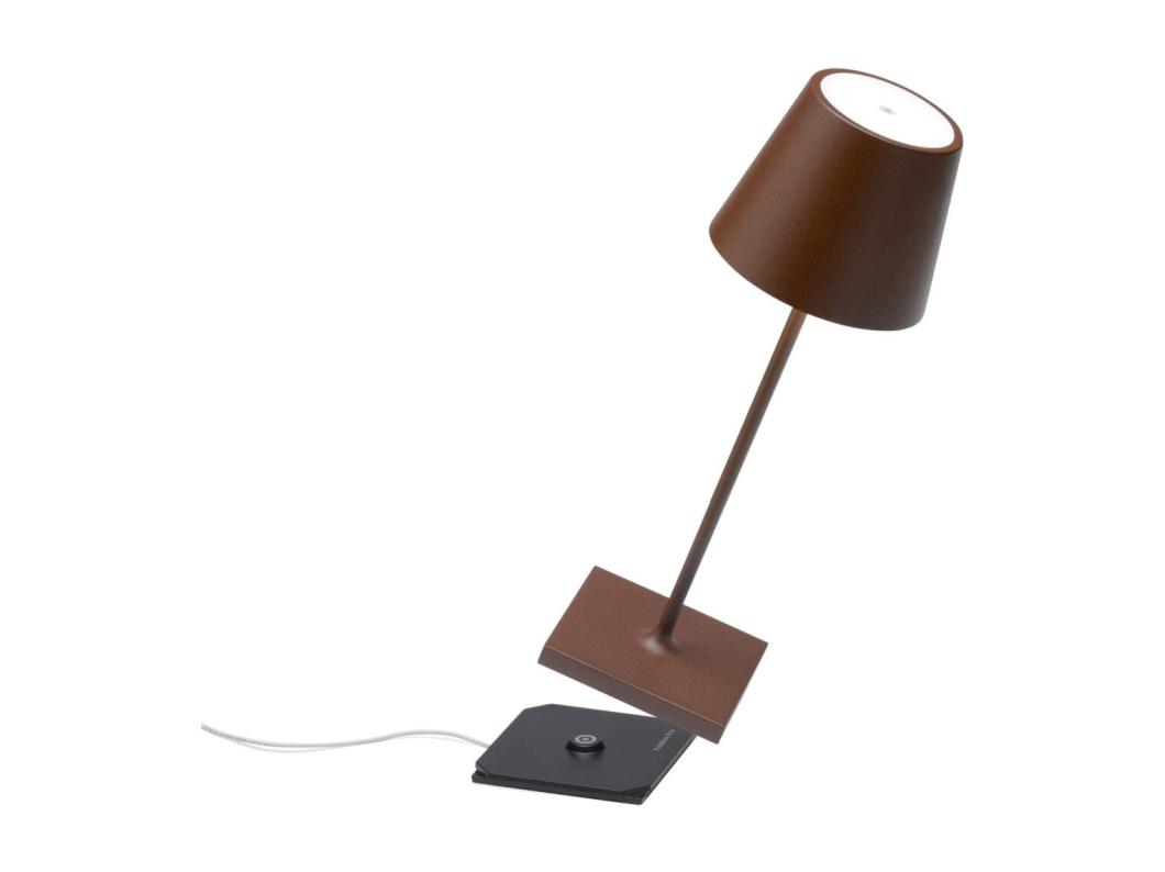 Poldina Pro Mini Corten LED tafellamp, oplaadbaar en dimbaar met batterijduur tot 12 uur