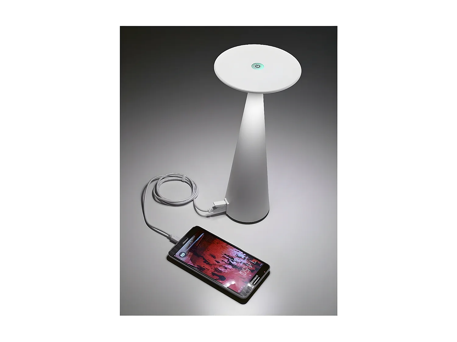 Lampa stołowa LED Dama Nera z wejściem USB i funkcją powerbanku