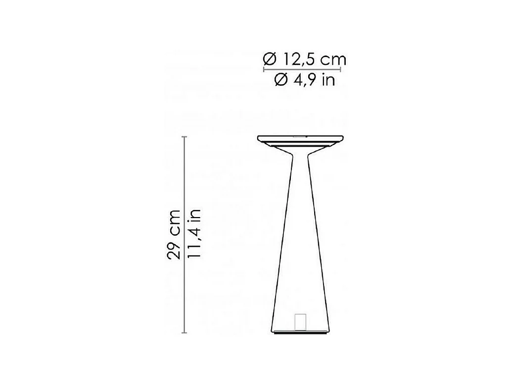 Lampa stołowa LED Dama Bianca z wejściem USB i funkcją powerbanku
