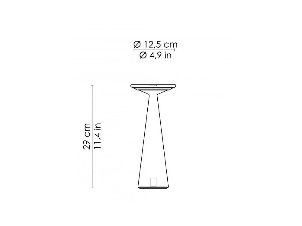 Lampa stołowa LED Dama Bianca z wejściem USB i funkcją powerbanku
