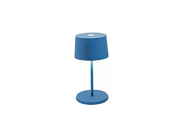 Lampe de table LED Olivia pro mini capri bleu, rechargeable et dimmable