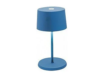 Lampe de table LED Olivia pro mini capri bleu, rechargeable et dimmable