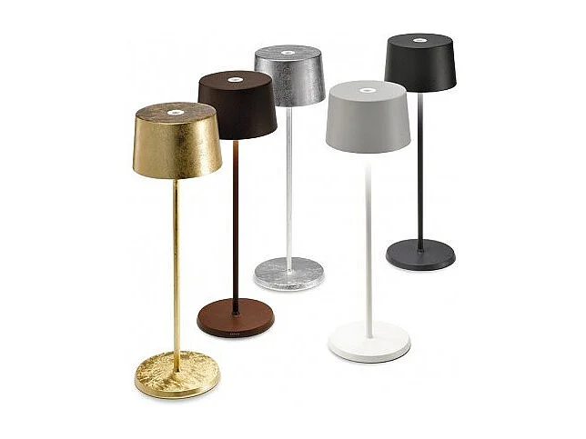 Olivia Pro Corten LED-Tischleuchte, wiederaufladbar und dimmbar