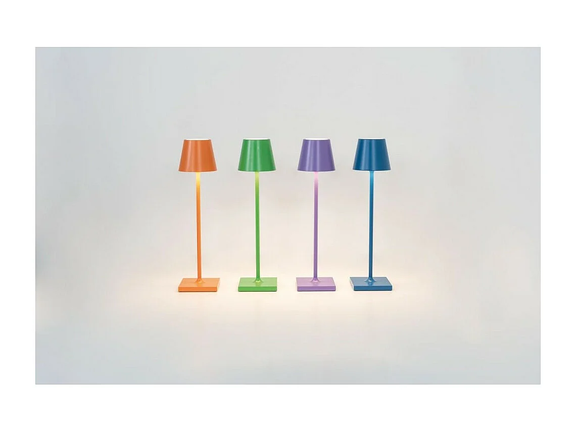 Poldina Pro Micro Oranje LED tafellamp, oplaadbaar en dimbaar met batterijduur tot 12 uur