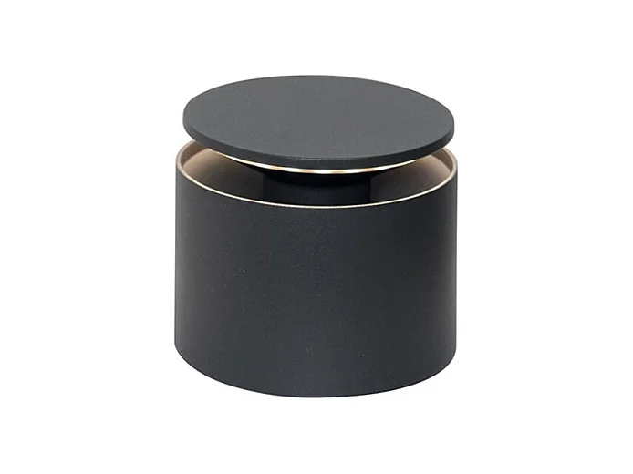 Tragbare und wiederaufladbare Push Up Dunkelgraue LED-Tischlampe