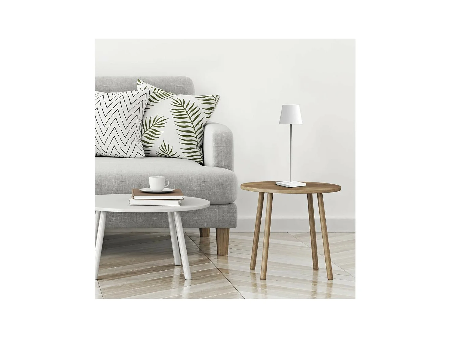 Poldina Pro Bianca oplaadbare en dimbare LED-tafellamp met batterijduur tot 12 uur. Voor extern gebruik IP65