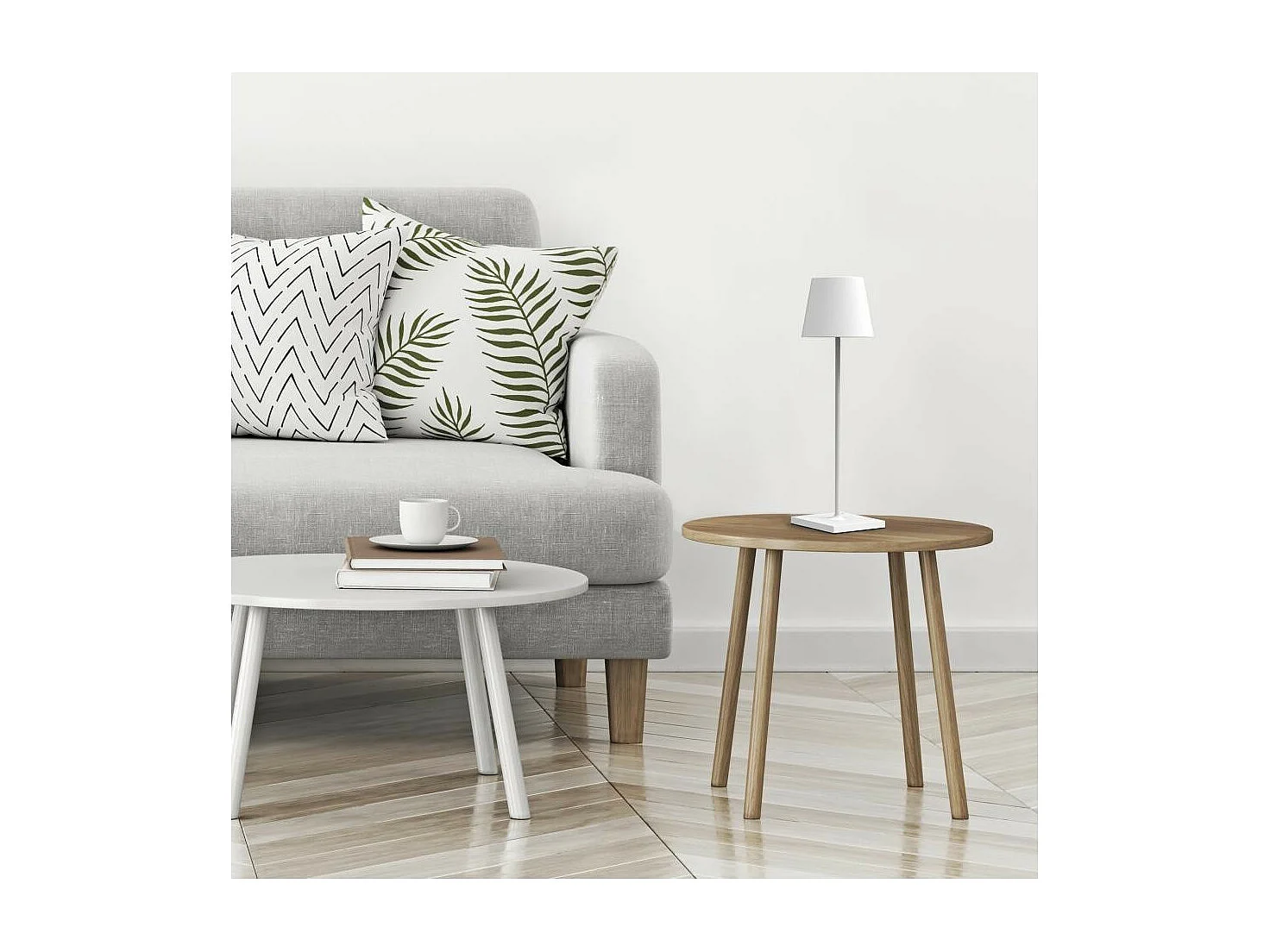 Lampe LED Poldina Pro Blanche rechargeable IP65 usage extérieur, dimmable avec autonomie jusqu'à 12 heures