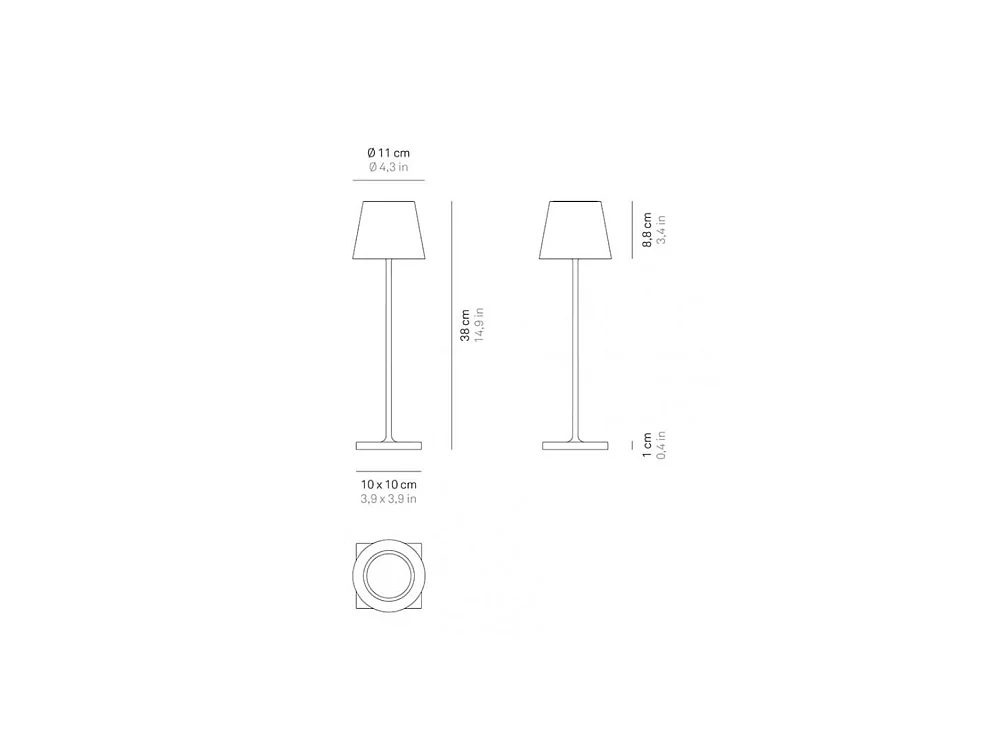 Poldina Pro Peanuts Lampa stołowa - Friends ładowalna i ściemnialna z baterią do 12 godzin. Do użytku na zewnątrz IP65