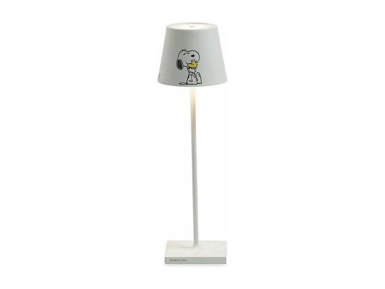 Lampe LED Poldina Pro Peanuts Friends rechargeable IP65 extérieur, dimmable avec autonomie jusqu'à 12 heures