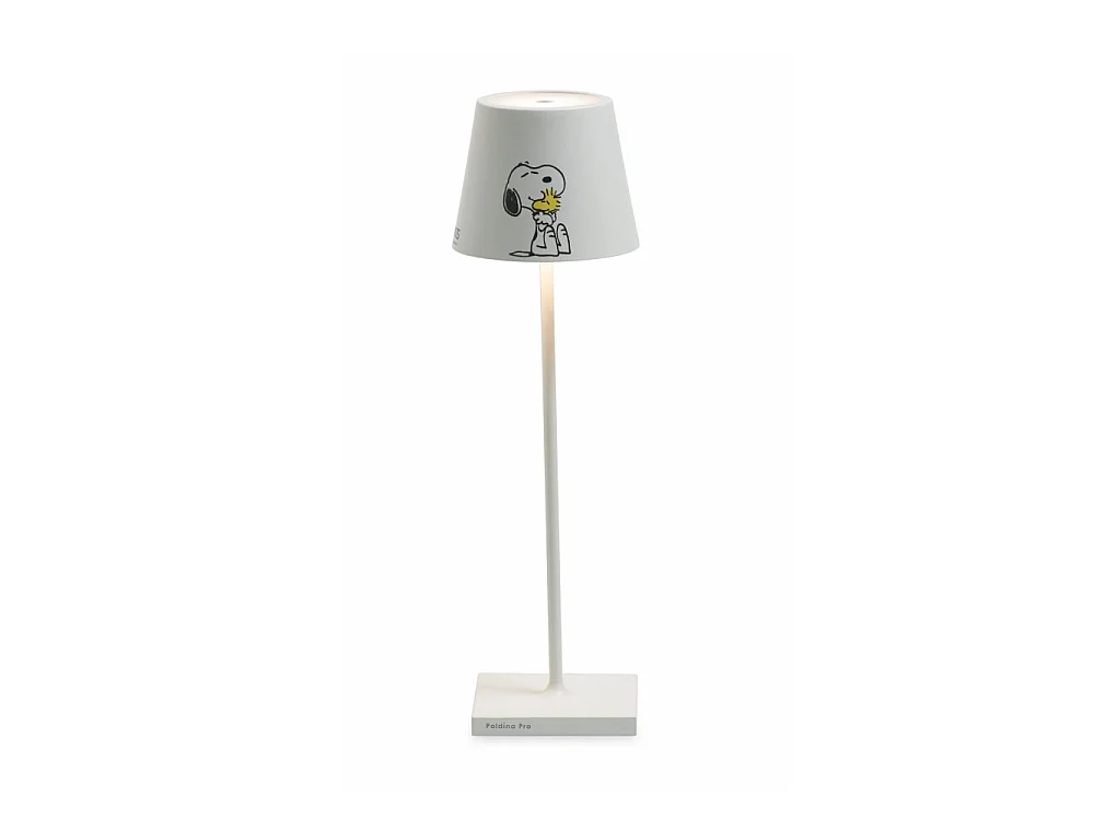 Lampe LED Poldina Pro Peanuts Friends rechargeable IP65 extérieur, dimmable avec autonomie jusqu'à 12 heures
