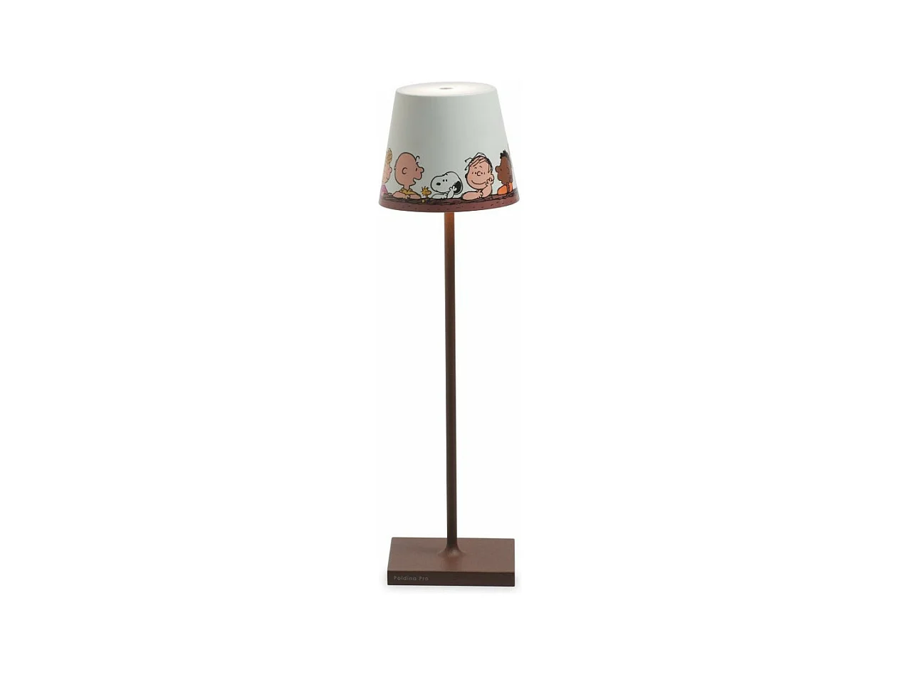 Lampe LED Poldina Pro Peanuts Together rechargeable IP65 extérieur, dimmable avec autonomie jusqu'à 12 heures