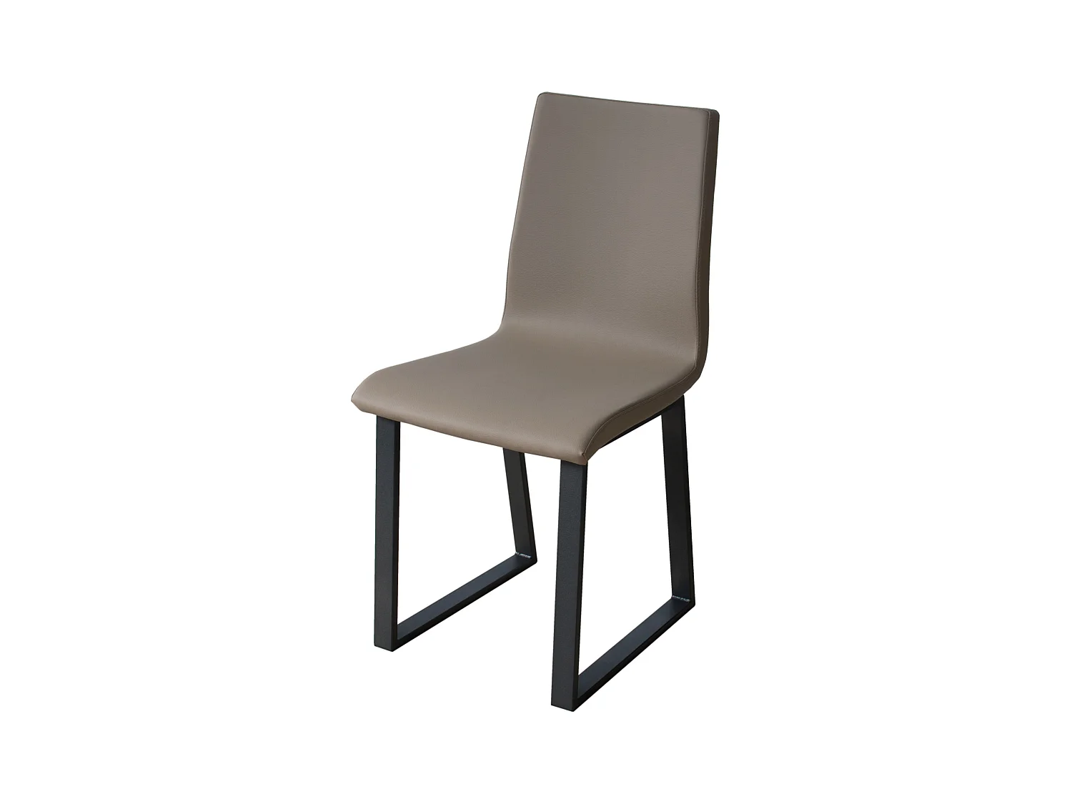 Baffy stoel Antraciet poten Grijs kussen 11 (type Tecno)