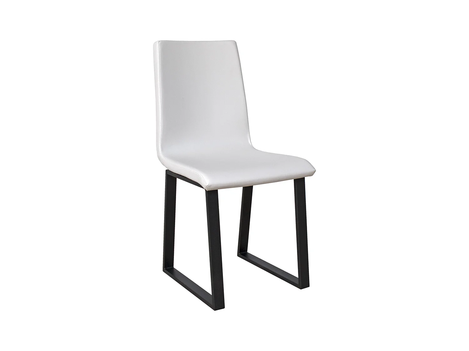 Silla Baffy Patas antracita Cojín blanco 01 (Tipo Tecno)