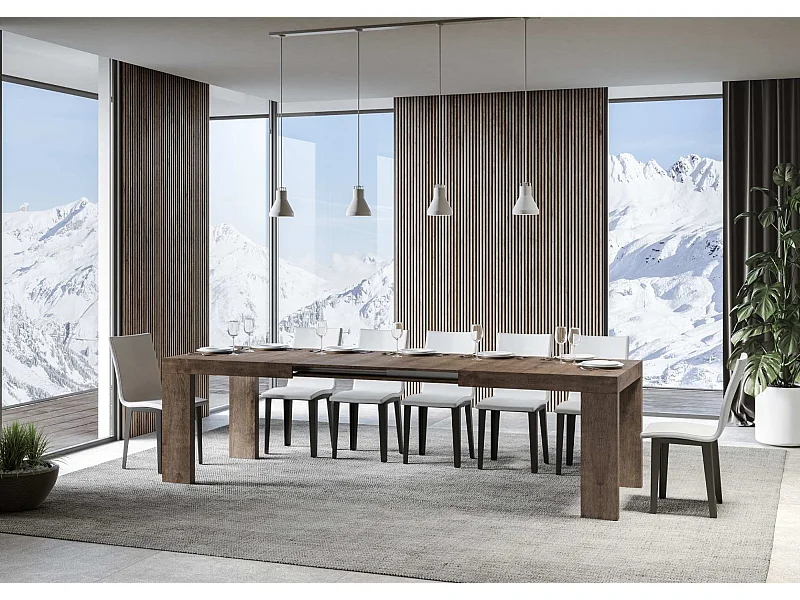 Mesa extensível 90x180/284 cm Roxell Premium Nogueira