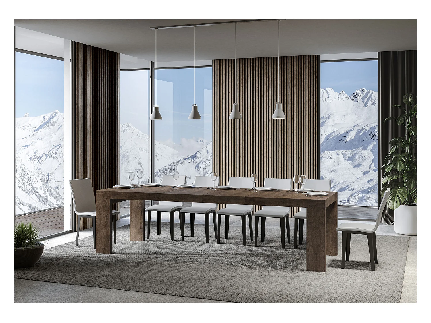 Ausziehbarer Tisch 90x180/284 cm Roxell Premium Walnuss