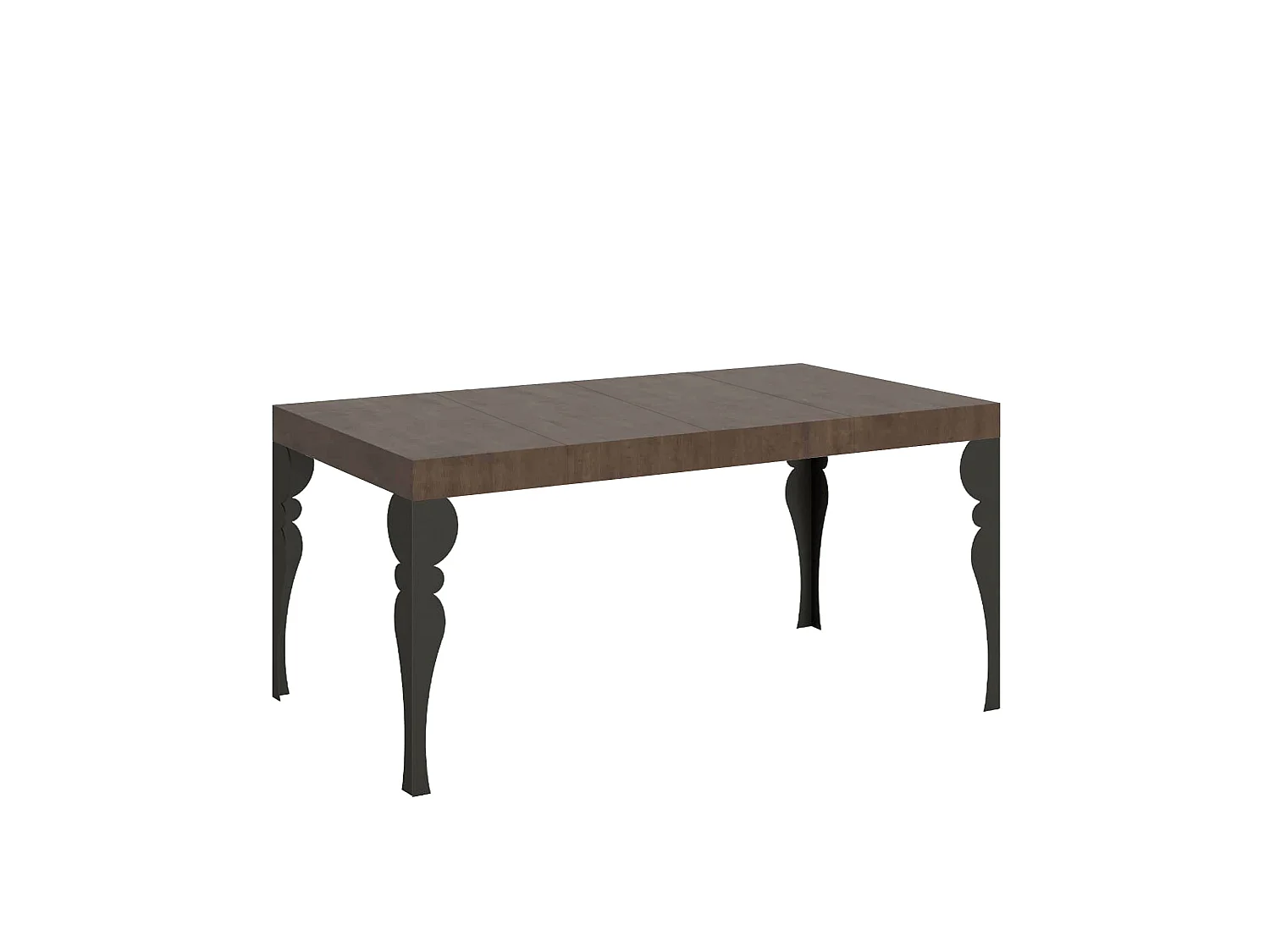 Table extensible 130/234x90 cm Paxon Premium noyer pieds anthracite