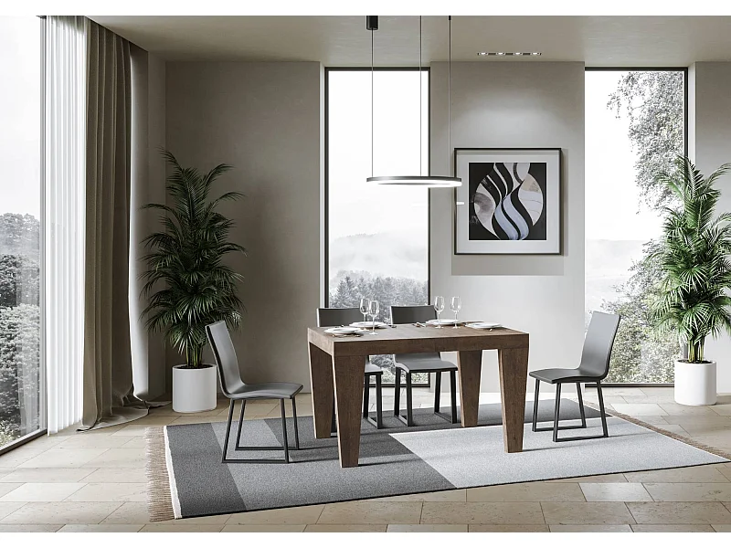 Mesa extensível 90x140/244 cm Spimbo Noce