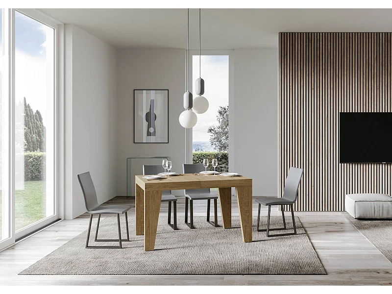 Table extensible 140/244x90 cm Naxy chêne nature