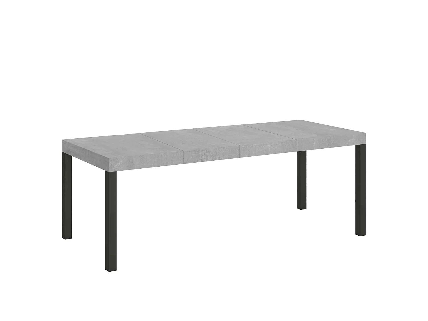 Tavolo allungabile 180/284x90 cm Everyday Premium cemento gambe antracite