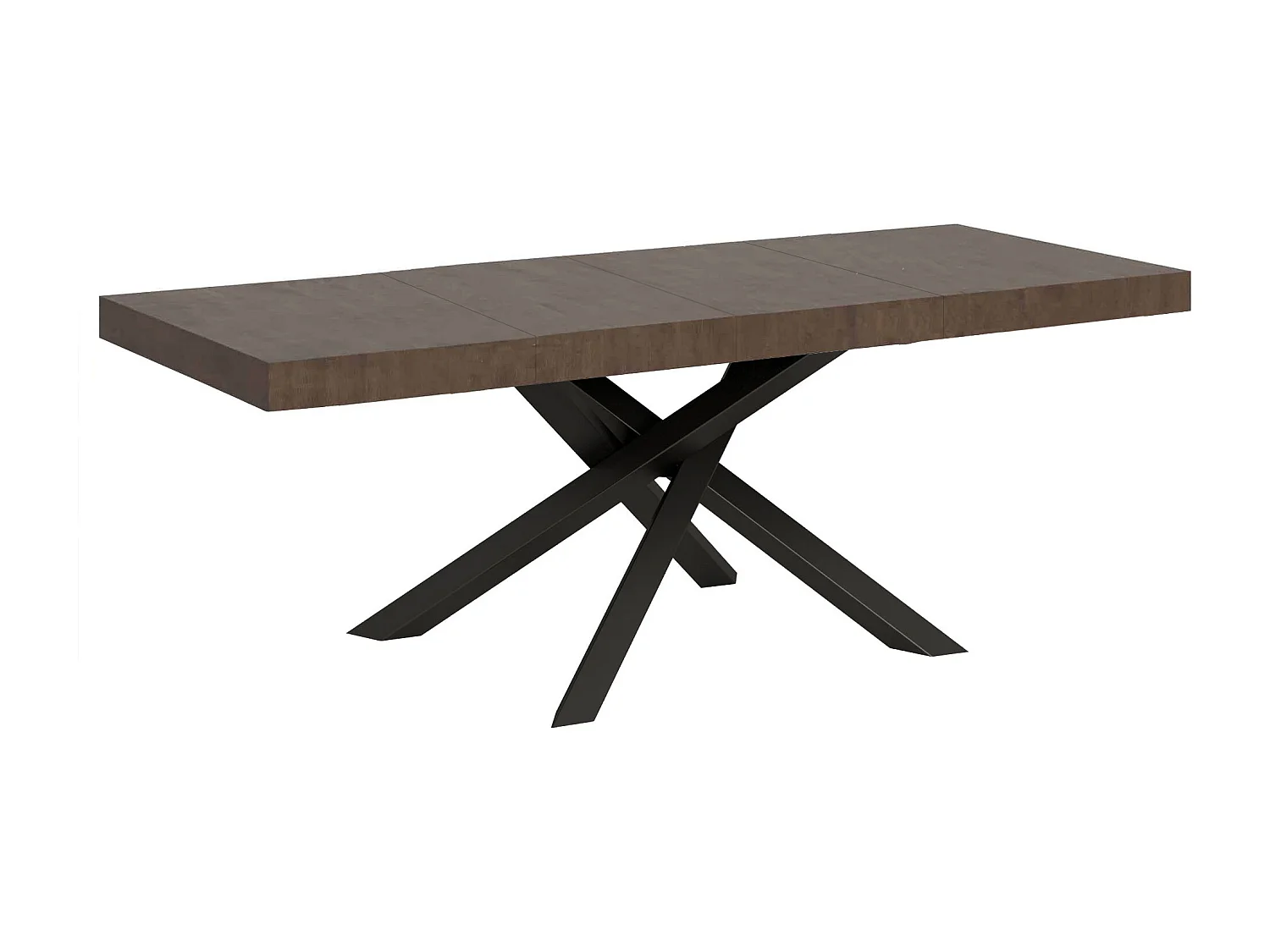 Ausziehtisch 180/284x90 cm Volantis Premium Nussbaum Tischbeine Anthrazit