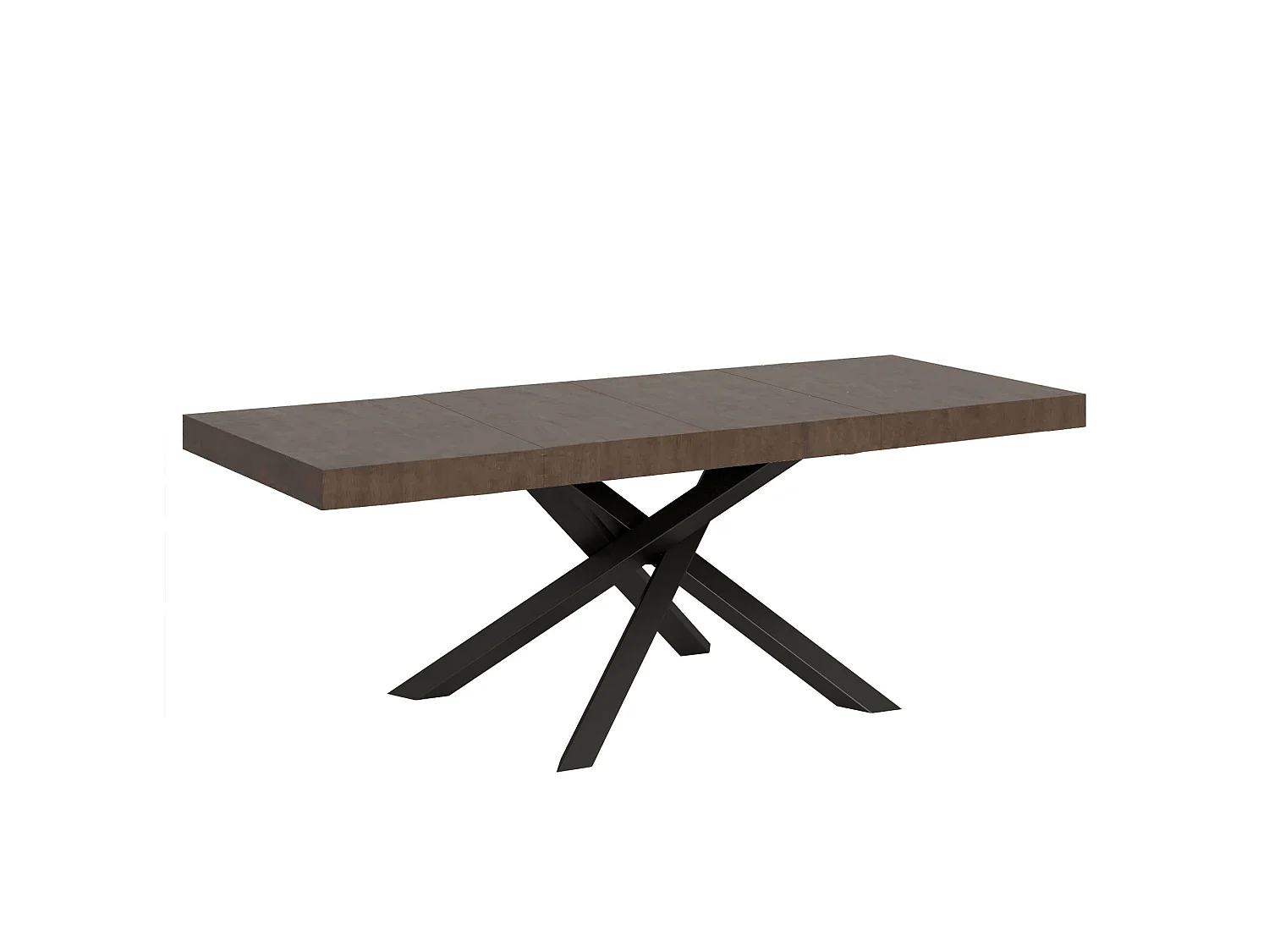 Tavolo allungabile 180/284x90 cm Volantis Premium noce gambe antracite