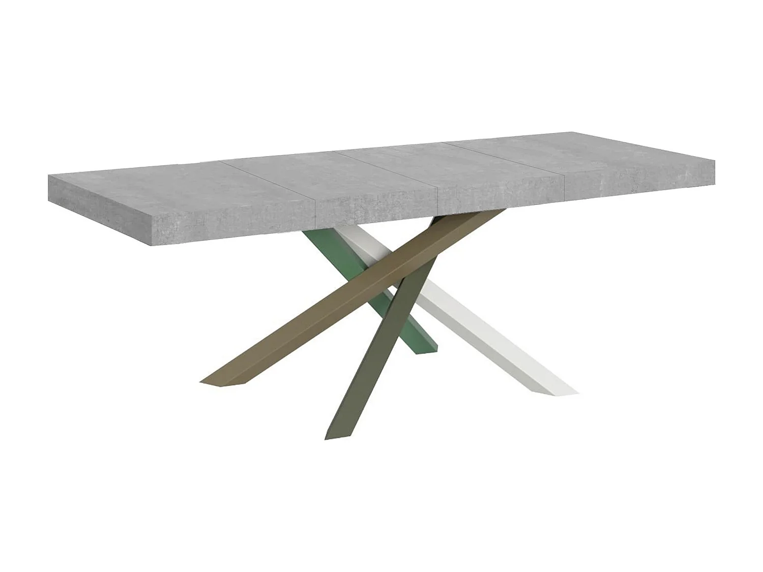 Uitschuifbare tafel 90x160/264 cm Volantis Premium Cement frame 4/A