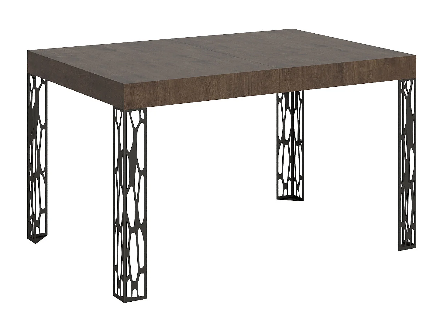 Table extensible 90x140/244 cm Ghibli Noyer cadre Anthracite
