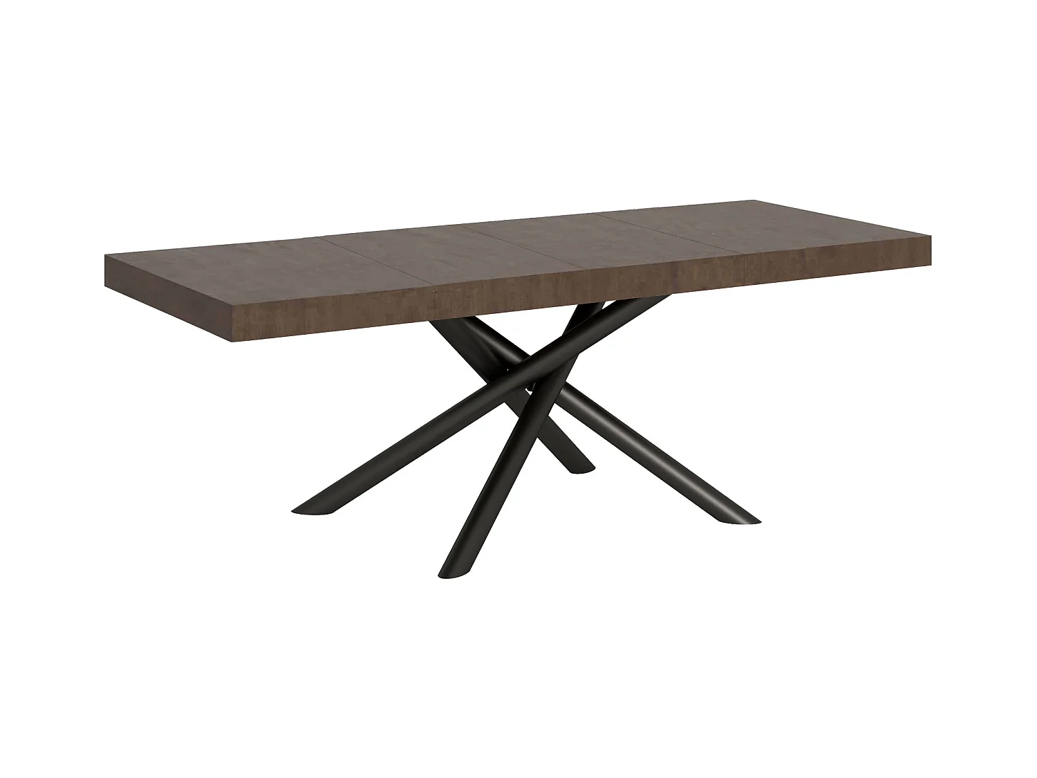 Ausziehbarer Tisch 90x180/284 cm Famas Premium Walnuss-Anthrazit-Gestell