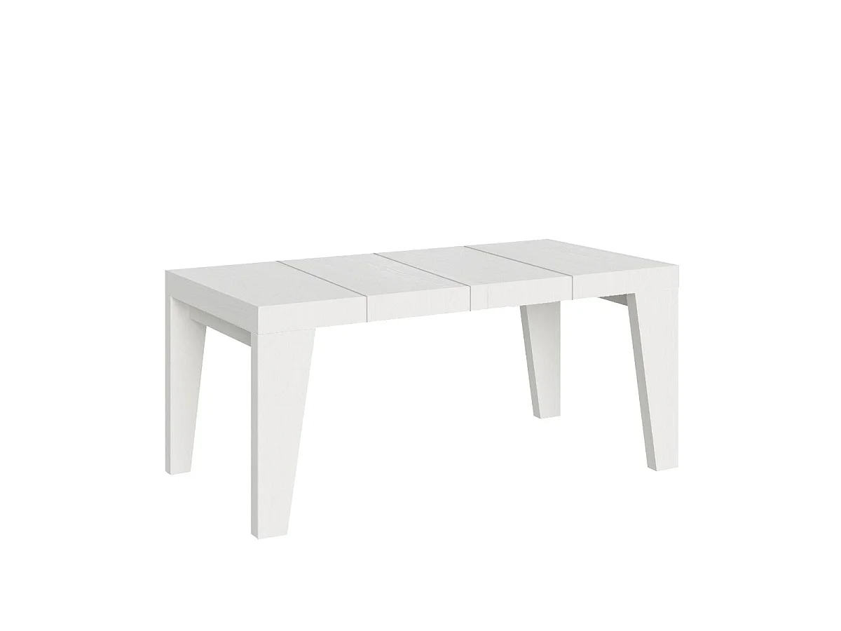 Tavolo allungabile 120/224x90 cm Naxy Premium bianco frassino