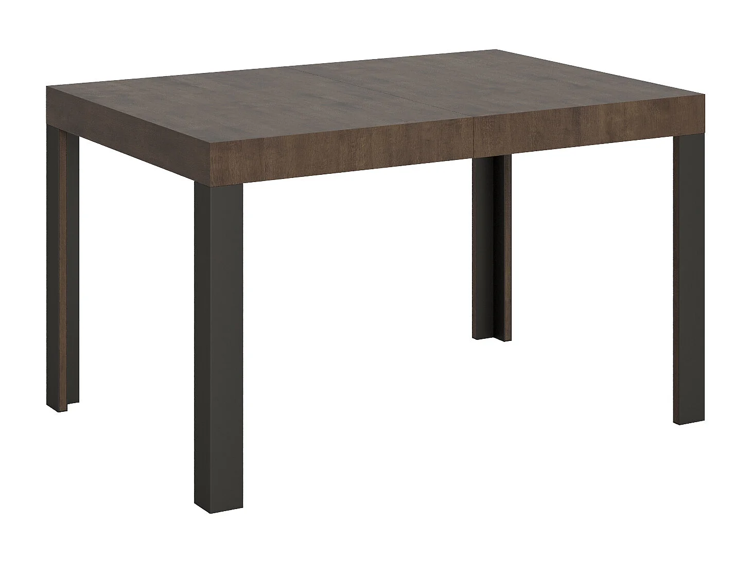 Uitschuifbare tafel 90x120/224 cm Linea walnoot frame antraciet