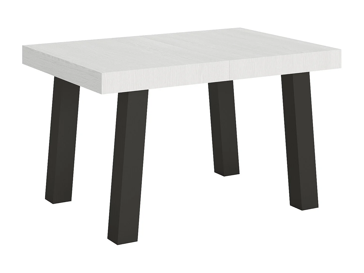 Uitschuifbare tafel 90x120/224 cm Bridge eiken wit frame antraciet