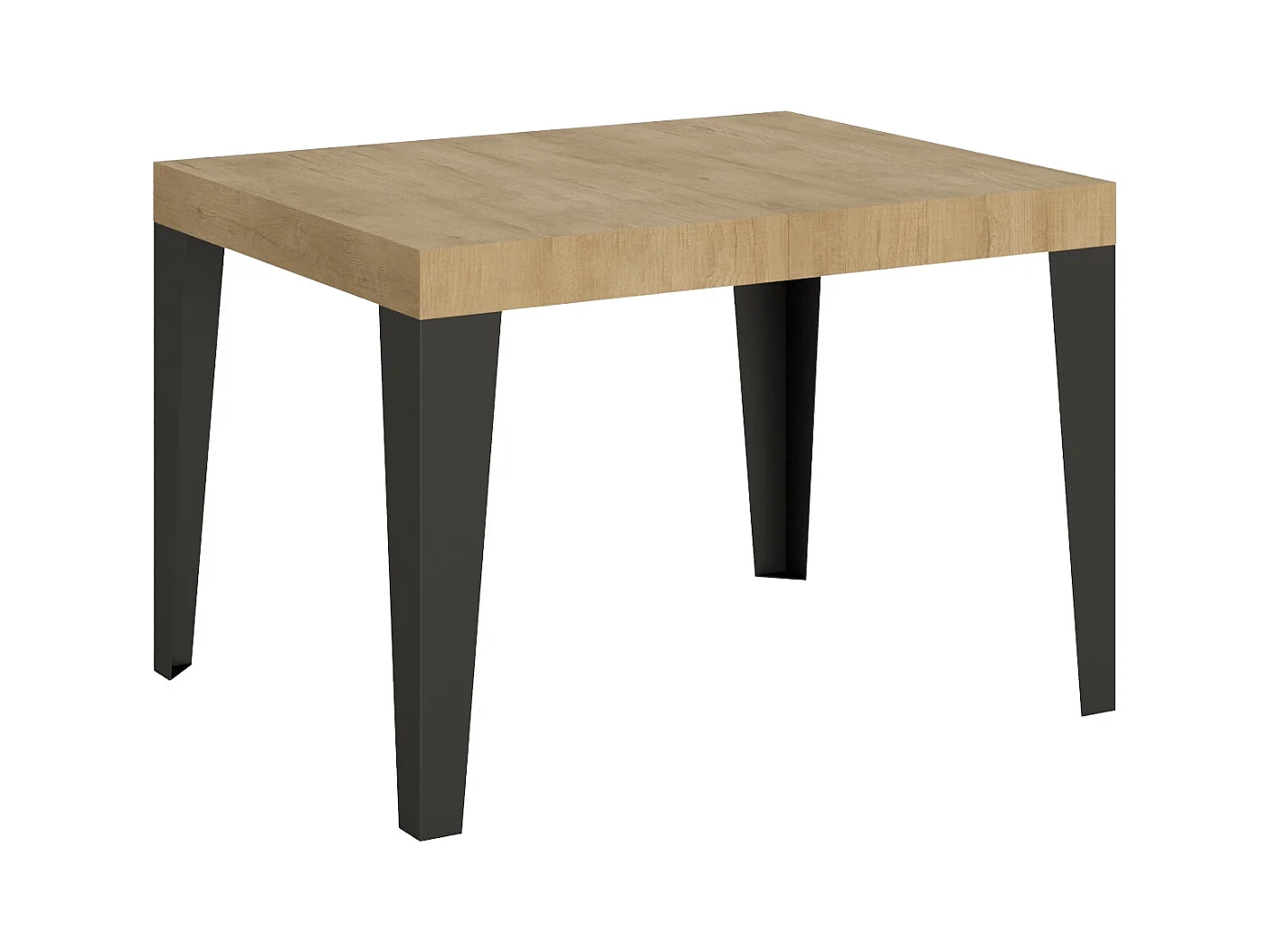 Table extensible 70x110/194 cm Flame Chêne Nature cadre Anthracite