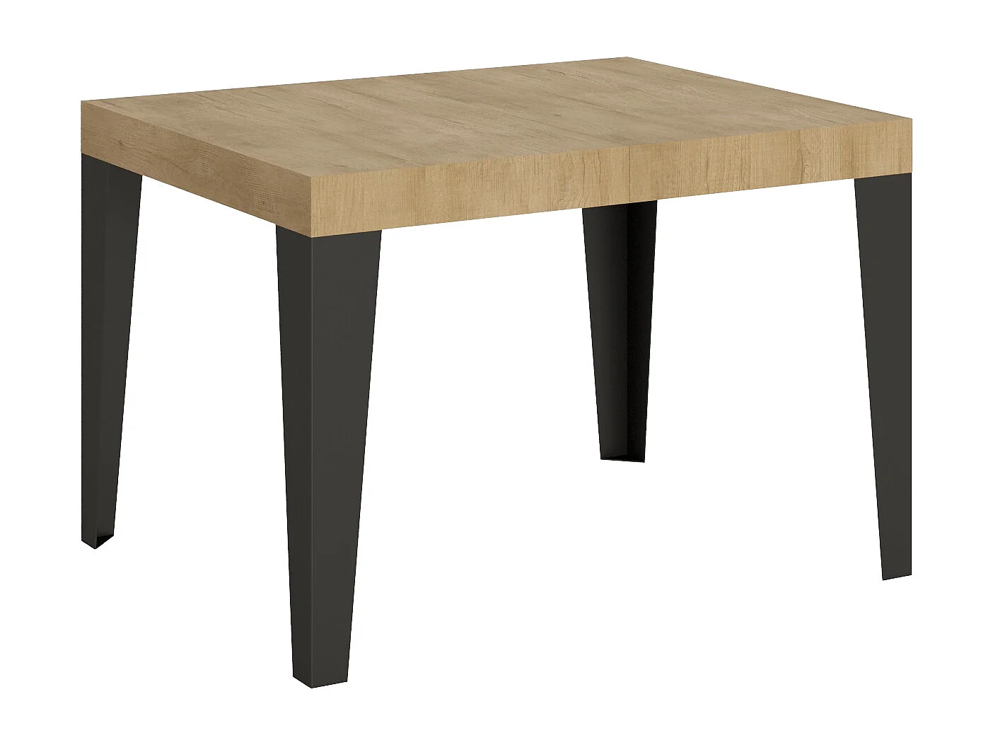 Table extensible 110/194x70 cm Flame chêne nature pieds anthracite