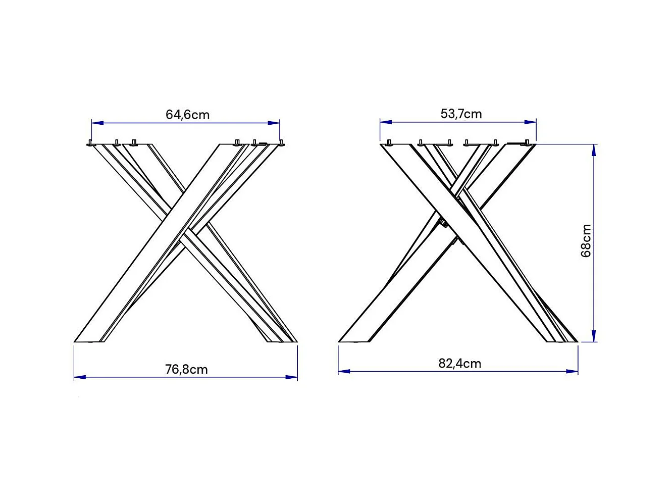 Uitschuifbare tafel 90x90/194 cm Clerk Nature Eiken blad - Witte poten