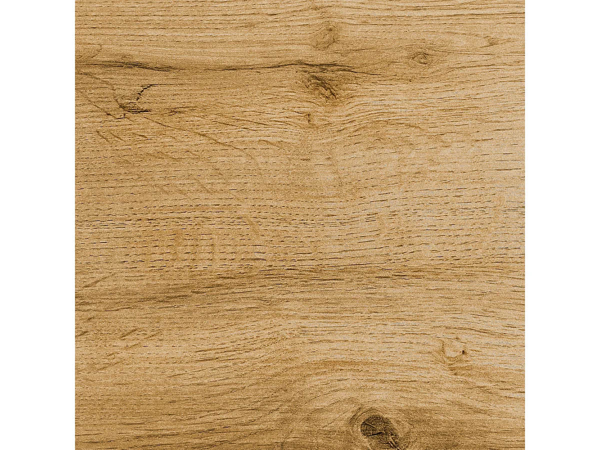 Mesa extensible 90x90/194 cm Clerk Premium Tapa Roble Natural - Patas Blancas