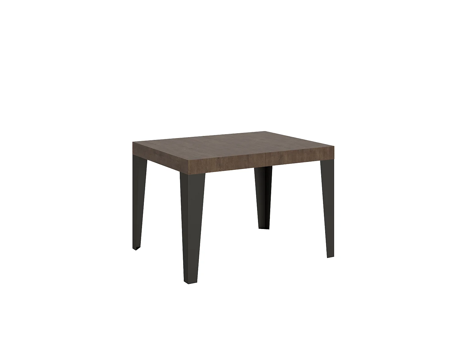 Table extensible 110/194x70 cm Flame noyer pieds anthracite
